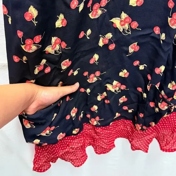 Vintage Cherry‎ Retro Rockabilly Spring Summer Farmer Cottagecore Switzerland - Picture 4 of 4